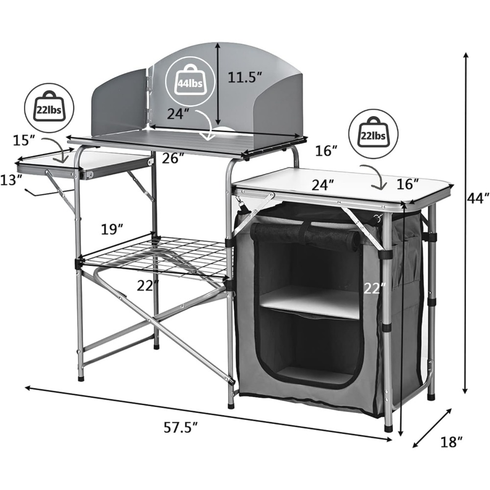 Folding Camping Kitchen Table, - Outdoor Camping Kitchen Setup recension och pris