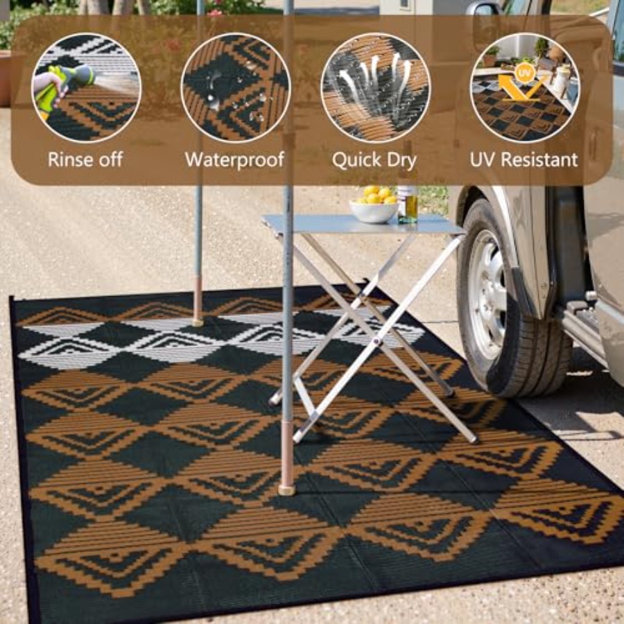 Waterproof Outdoor Patio Rug 9 - Outdoor Camping Rugs 9X12 recension och pris