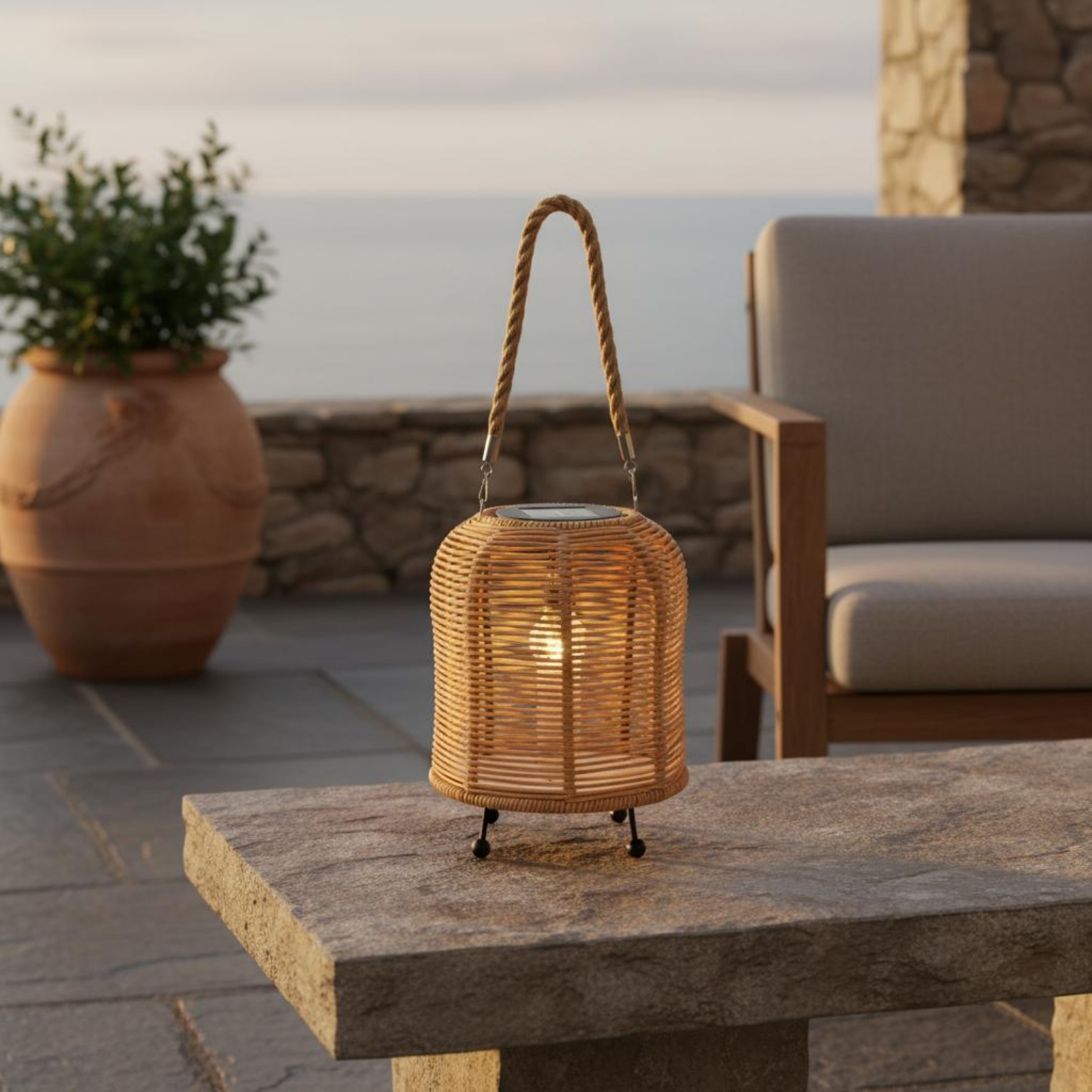 Handwoven Solar Lantern Warm L - Camping Solar Lantern recension och pris