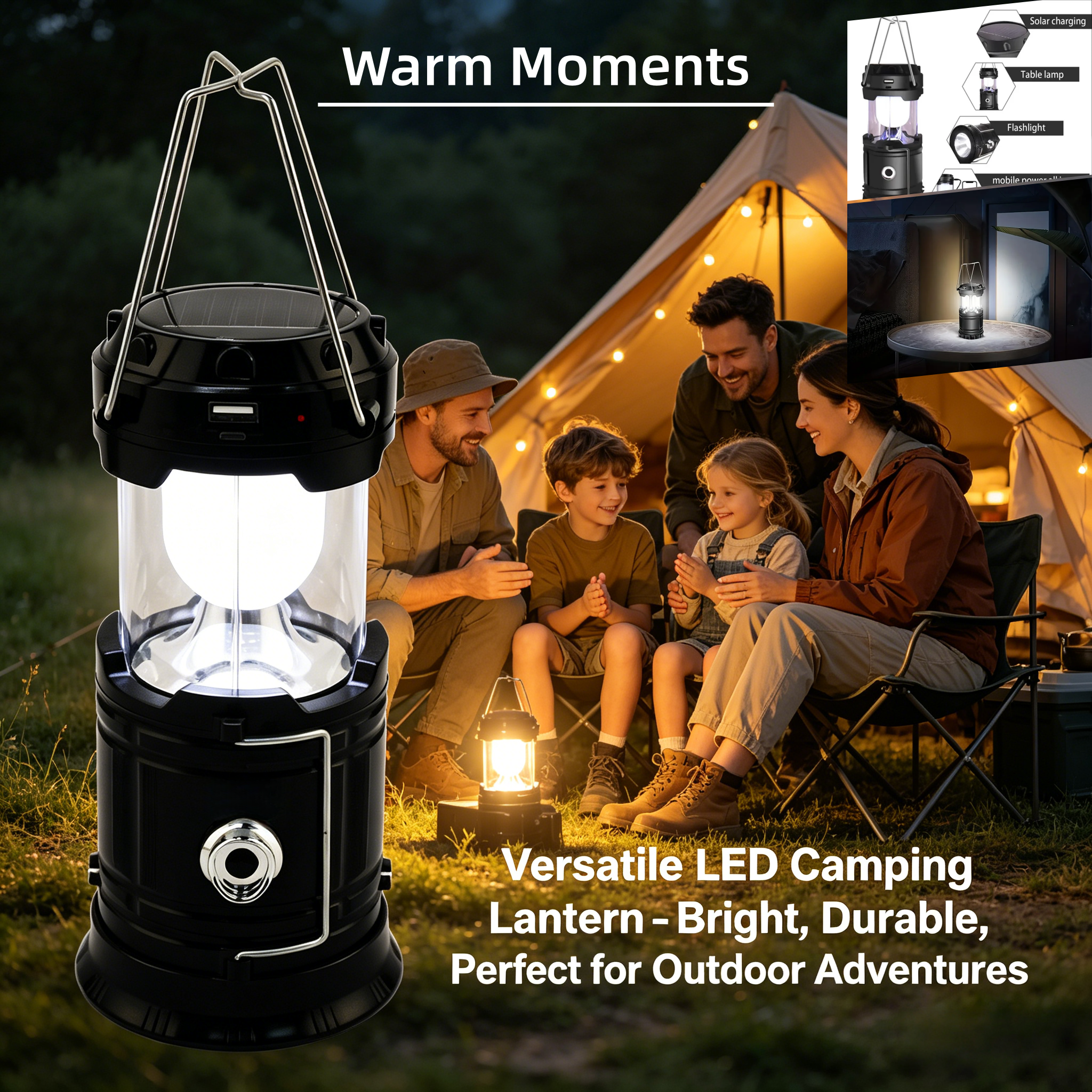 Solar Portable Handheld Campin - Camping Solar Lantern recension och pris
