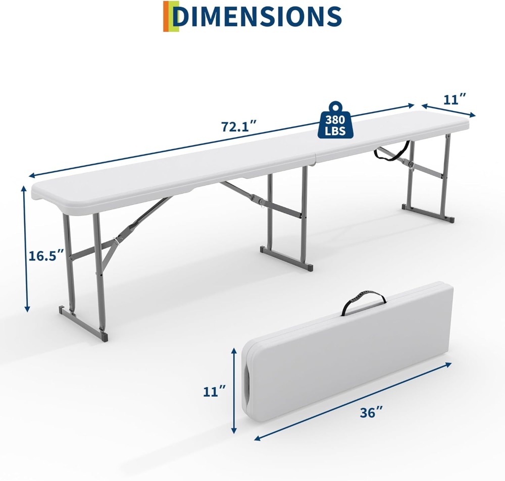 6FT Folding Bench 2 Pack, Port - Outdoor Activities In Camping recension och pris