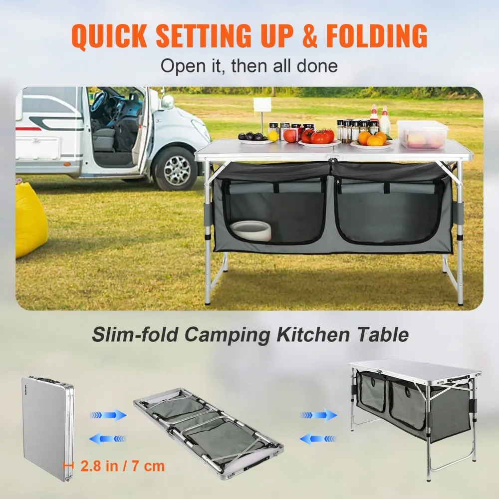 Kitchen Table, Quick SetUp Fol - Outdoor Camping Kitchen Setup recension och pris