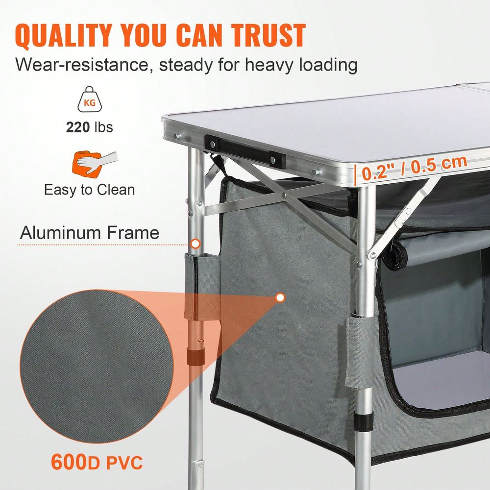 Kitchen Table, Quick SetUp Fol - Outdoor Camping Kitchen Setup recension och pris