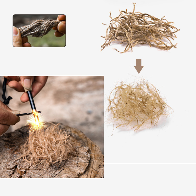 Outdoor Mini Wax Hemp Rope Por - Outdoor Camping Fireplace recension och pris