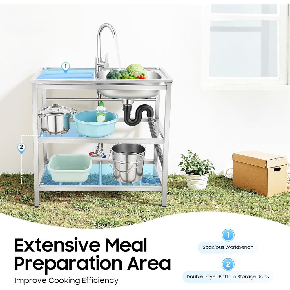 Compact Outdoor Kitchen Sink w - Outdoor Camping Sink recension och pris