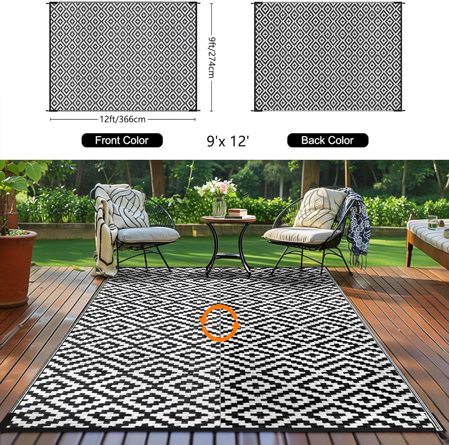 9x12 ft Outdoor Plastic Straw  - Outdoor Camping Rugs 9X12 recension och pris