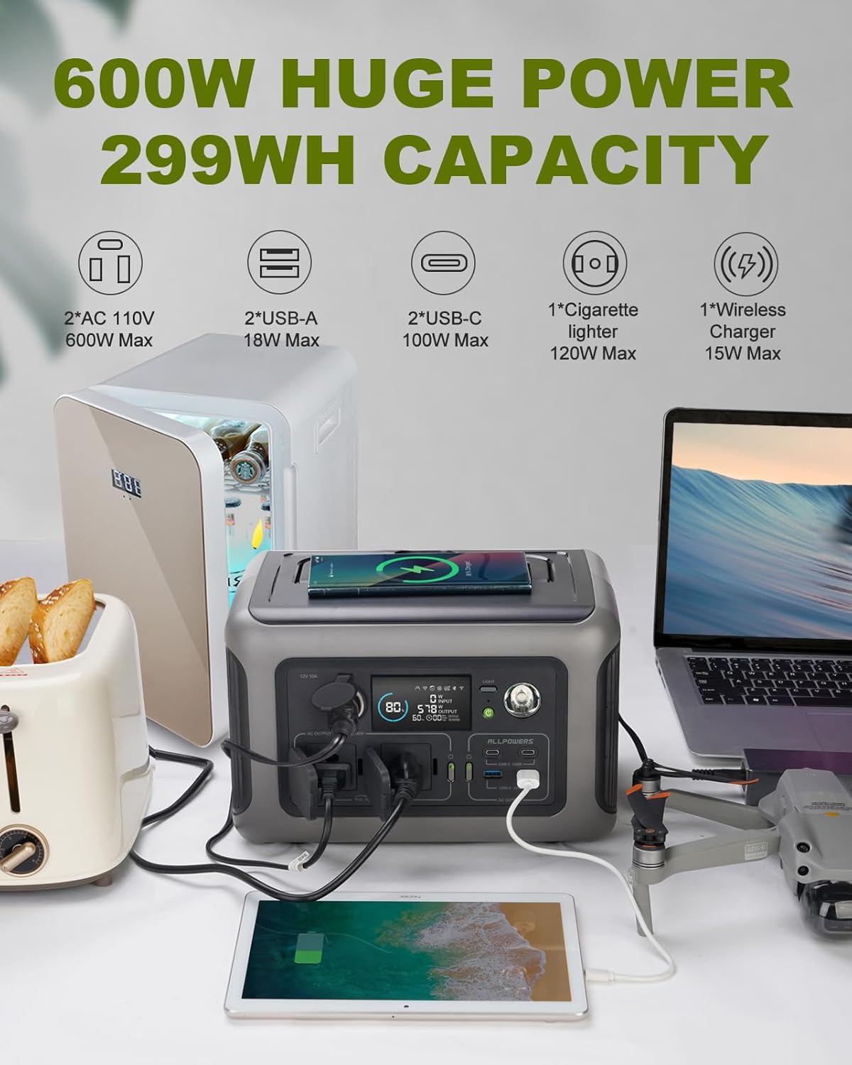 ALLPOWERS Portable Power Stati - Outdoor Camping Kit recension och pris