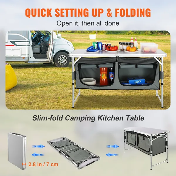 Camping Kitchen Table, Quick S - Outdoor Camping Kitchen Setup recension och pris
