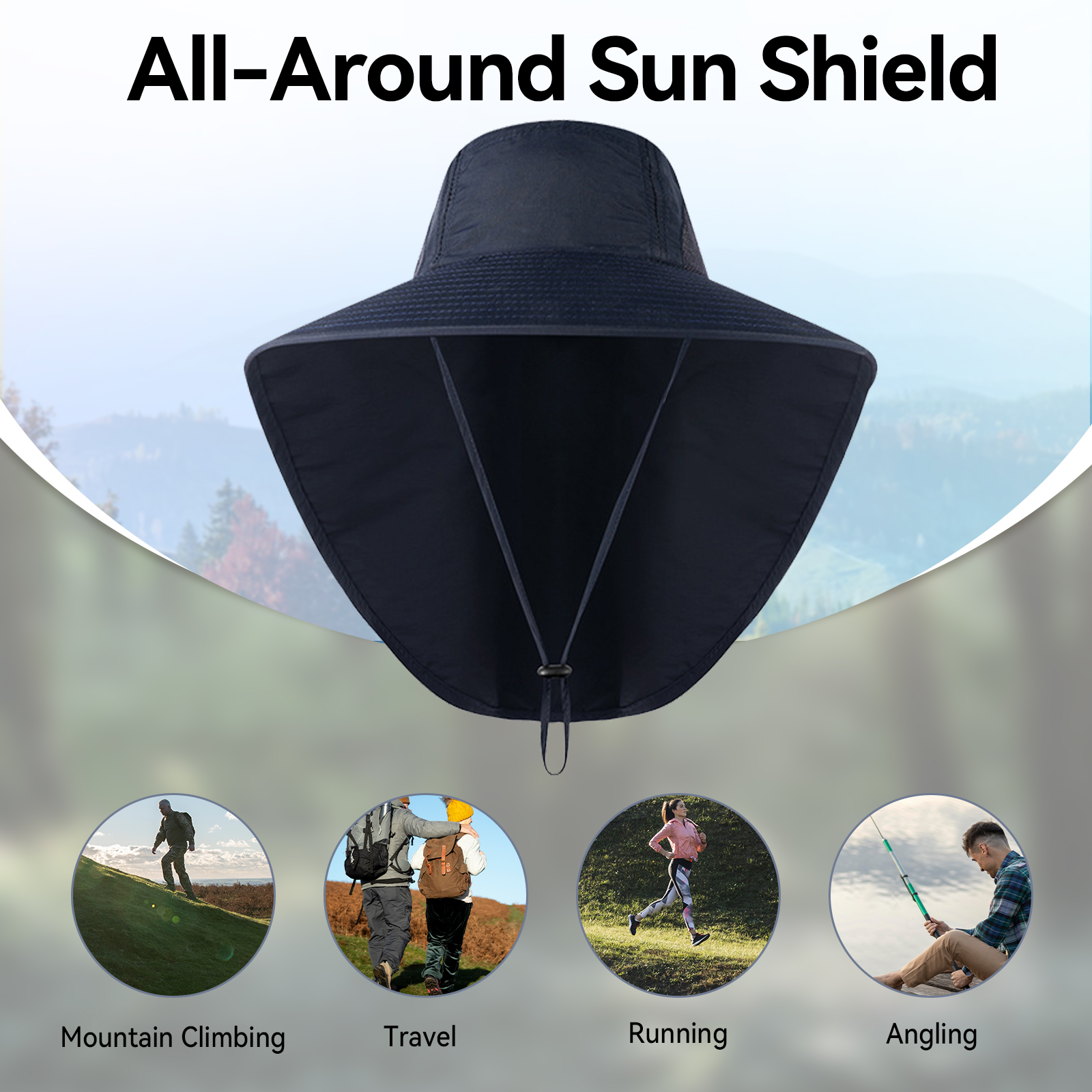 Outdoor UV Protection Sun Hat  - Camping Outdoor Quick Drying Sun Neck Protection Cap Hat recension och pris