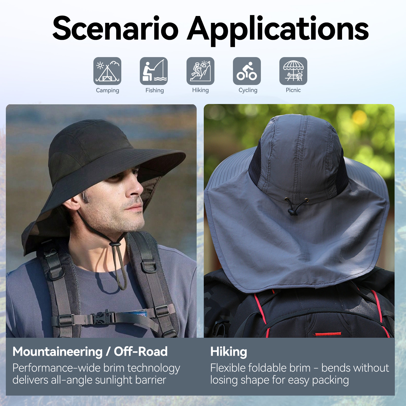 Outdoor UV Protection Sun Hat  - Camping Outdoor Quick Drying Sun Neck Protection Cap Hat recension och pris