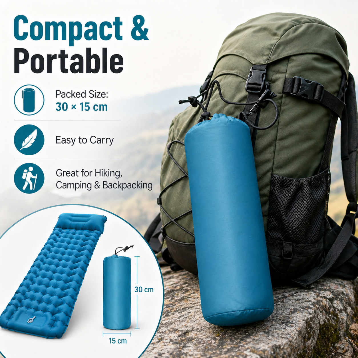 Ultralight Inflatable Camping  - Outdoor Camping Carpet recension och pris