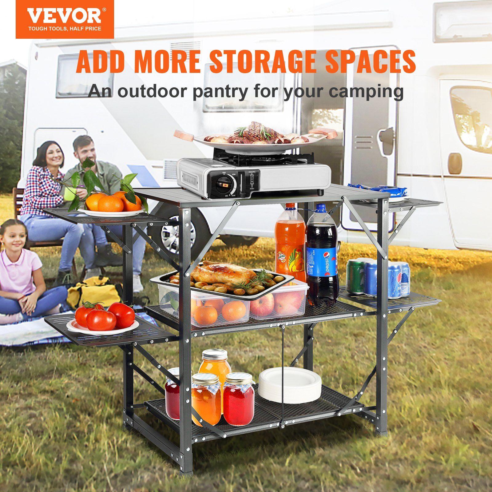 All-in-one 49.6in Aluminum Cam - Outdoor Camping Kitchen Setup recension och pris