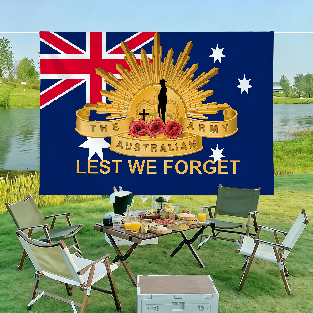 Australia Lest We Forget Flag  - Outdoor Camping Australia recension och pris