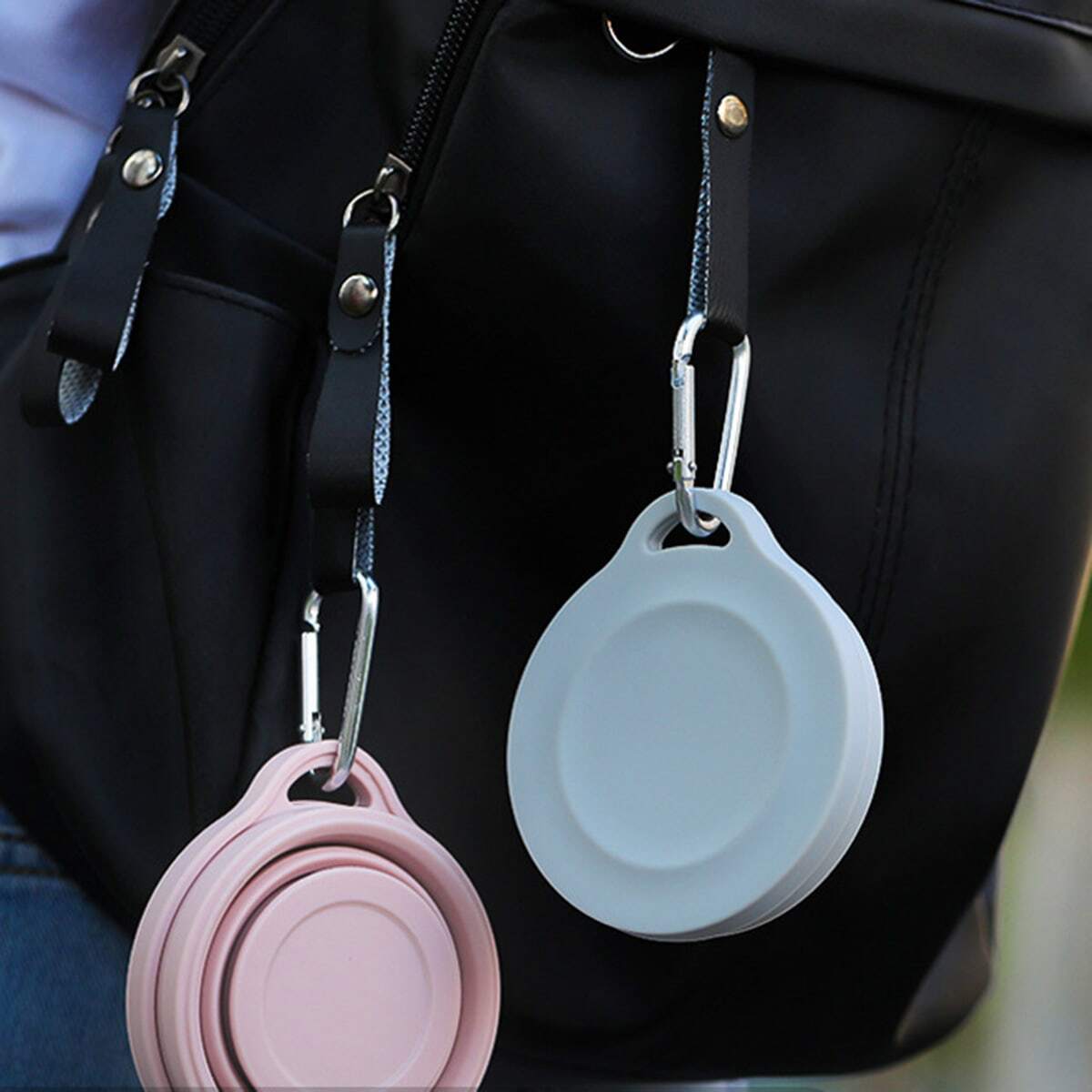1pc Pink Collapsible Silicone  - Outdoor Activities In Camping recension och pris