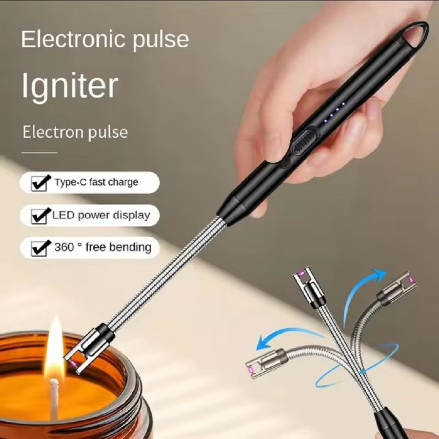 360° Type-C Curved Windproof F - Outdoor Windproof Lighter recension och pris